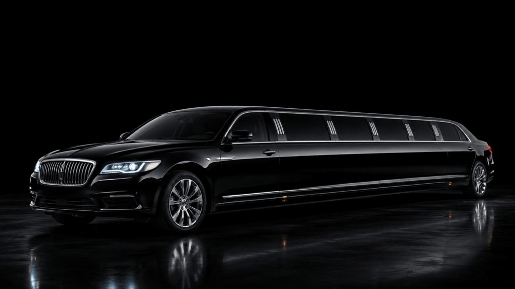 Black Lincoln stretch limousine for weddings and events in Los Angeles